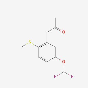 molecular formula C11H12F2O2S B14054713 1-(5-(Difluoromethoxy)-2-(methylthio)phenyl)propan-2-one 