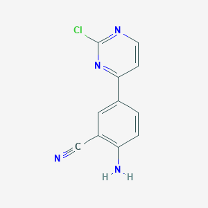 2-Amino-5-(2-chloropyrimidin-4-yl)benzonitrile