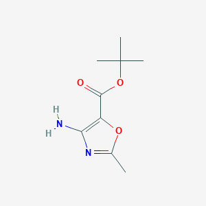 molecular formula C9H14N2O3 B14054744 5-Boc-amino-2-methyl-oxazole 