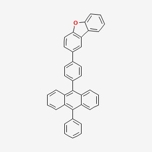 molecular formula C38H24O B14054752 2-(4-(10-Phenylanthracen-9-yl)phenyl)dibenzo[b,d]furan 