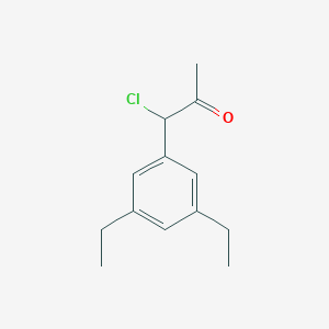 molecular formula C13H17ClO B14054759 1-Chloro-1-(3,5-diethylphenyl)propan-2-one 