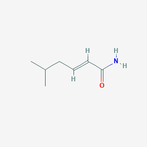 molecular formula C7H13NO B14054775 (2E)-5-methyl-2-hexenamide 