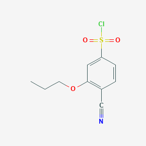 molecular formula C10H10ClNO3S B1405481 4-氰基-3-丙氧基苯磺酰氯 CAS No. 942199-53-3