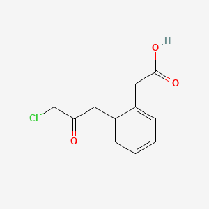 molecular formula C11H11ClO3 B14054914 1-(2-(Carboxymethyl)phenyl)-3-chloropropan-2-one 