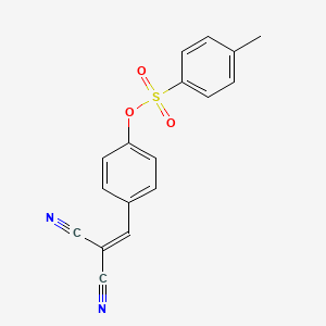 molecular formula C17H12N2O3S B14054973 4-(2,2-Dicyanoethenyl)phenyl 4-methylbenzene-1-sulfonate CAS No. 60595-35-9