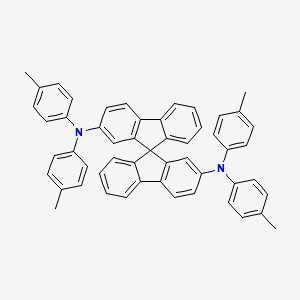 molecular formula C53H42N2 B14054981 9,9'-Spirobi[9H-fluorene]-2,2'-diamine, N2,N2,N2',N2'-tetrakis(4-methylphenyl)- 
