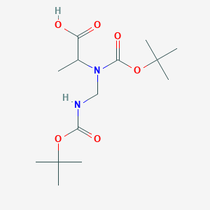 2-[(2-Methylpropan-2-yl)oxycarbonyl-[[(2-methylpropan-2-yl)oxycarbonylamino]methyl]amino]propanoic acid