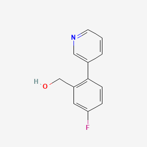 molecular formula C12H10FNO B14055002 (5-Fluoro-2-(pyridin-3-yl)phenyl)methanol 