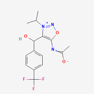 3-Isopropyl-4-(4-trifluoromethylphenyl-hydroxymethyl)-6-acetyl-sydnone imine