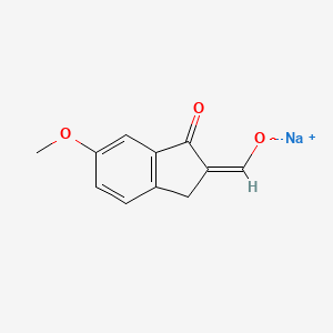 sodium (6-methoxy-1-oxo-2,3-dihydro-1H-inden-2-ylidene)methanolate