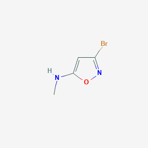 molecular formula C4H5BrN2O B14055092 (3-Bromo-isoxazol-5-yl)-methylamine 