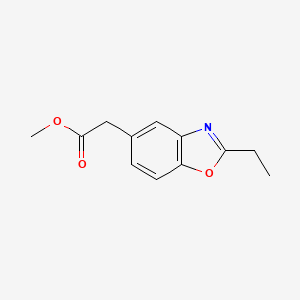molecular formula C12H13NO3 B1405513 Methyl (2-ethyl-1,3-benzoxazol-5-yl)acetate CAS No. 1427460-94-3