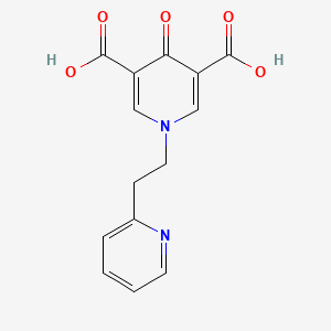 4-Oxo-1-(2-pyridin-2-ylethyl)-1,4-dihydropyridine-3,5-dicarboxylic acid