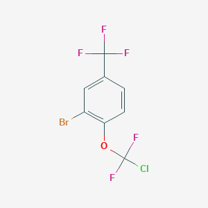 molecular formula C8H3BrClF5O B1405525 2-Bromo-1-[chloro(difluoro)methoxy]-4-(trifluoromethyl)benzene CAS No. 1417569-23-3