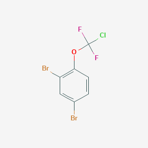 molecular formula C7H3Br2ClF2O B1405536 2,4-Dibromo-1-[chloro(difluoro)methoxy]benzene CAS No. 1417567-44-2