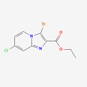 molecular formula C10H8BrClN2O2 B1405540 3-溴-7-氯咪唑并[1,2-a]吡啶-2-羧酸乙酯 CAS No. 1427460-50-1