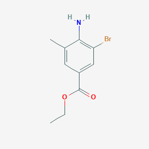 molecular formula C10H12BrNO2 B1405544 Ethyl 4-amino-3-bromo-5-methylbenzoate CAS No. 1379303-09-9
