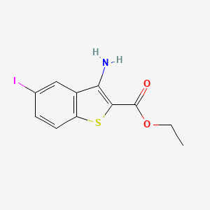 molecular formula C11H10INO2S B1405549 3-氨基-5-碘-1-苯并噻吩-2-羧酸乙酯 CAS No. 1427461-00-4