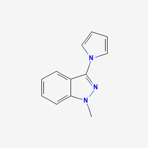 molecular formula C12H11N3 B1405552 1-methyl-3-(1H-pyrrol-1-yl)-1H-indazole CAS No. 1427460-30-7