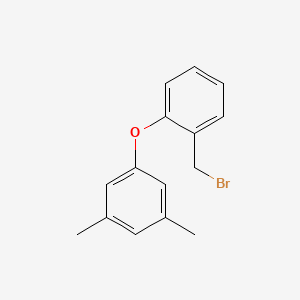 molecular formula C15H15BrO B1405561 1-[2-(Bromomethyl)phenoxy]-3,5-dimethylbenzene CAS No. 1427460-98-7