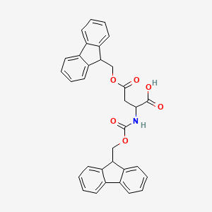 molecular formula C33H27NO6 B14055617 N-Fmoc-O4-fluorenylmethyl-L-aspartic acid 