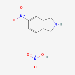 molecular formula C8H9N3O5 B14055694 5-nitroisoindoline Nitrate 