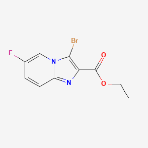 molecular formula C10H8BrFN2O2 B1405570 Ethyl 3-bromo-6-fluoroimidazo[1,2-a]pyridine-2-carboxylate CAS No. 1427460-92-1