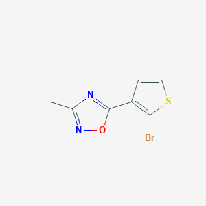 molecular formula C7H5BrN2OS B1405579 5-(2-Bromothiophen-3-yl)-3-methyl-1,2,4-oxadiazole CAS No. 1379344-42-9