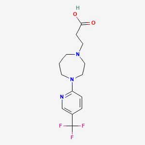 3-{4-[5-(Trifluoromethyl)pyridin-2-yl]-1,4-diazepan-1-yl}propanoic acid