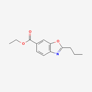 molecular formula C13H15NO3 B1405592 Ethyl 2-propyl-1,3-benzoxazole-6-carboxylate CAS No. 1427460-83-0