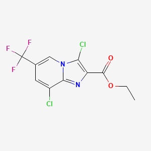 Ethyl 3,8-dichloro-6-(trifluoromethyl)imidazo[1,2-a]pyridine-2-carboxylate