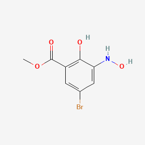 molecular formula C8H8BrNO4 B1405601 Methyl 5-bromo-2-hydroxy-3-(hydroxyamino)benzoate CAS No. 1427460-43-2