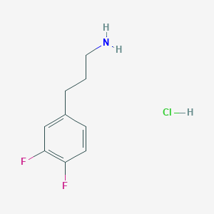 molecular formula C9H12ClF2N B1405607 3-(3,4-Difluorophenyl)propan-1-amine hydrochloride CAS No. 377084-78-1