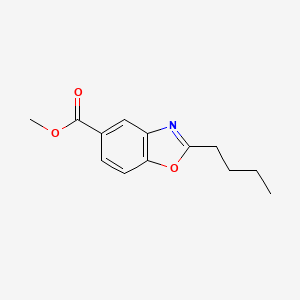 molecular formula C13H15NO3 B1405613 Methyl 2-butyl-1,3-benzoxazole-5-carboxylate CAS No. 1305712-81-5