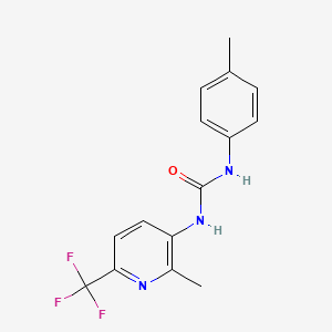 molecular formula C15H14F3N3O B1405616 N-(4-Methylphenyl)-N'-[2-methyl-6-(trifluoromethyl)pyridin-3-yl]urea CAS No. 1227955-25-0