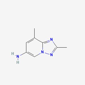 molecular formula C8H10N4 B1405620 2,8-Dimethyl-[1,2,4]triazolo[1,5-a]pyridin-6-amine CAS No. 1417637-80-9