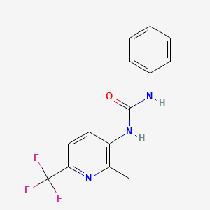 molecular formula C14H12F3N3O B1405621 1-(2-Methyl-6-(trifluoromethyl)pyridin-3-yl)-3-phenylurea CAS No. 1227954-85-9