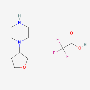 molecular formula C10H17F3N2O3 B1405623 1-(四氢呋喃-3-基)哌嗪三氟乙酸盐 CAS No. 1449117-43-4