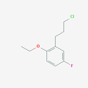 molecular formula C11H14ClFO B14056253 1-(3-Chloropropyl)-2-ethoxy-5-fluorobenzene 