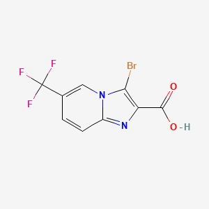 3-Bromo-6-(trifluoromethyl)imidazo[1,2-a]pyridine-2-carboxylic acid