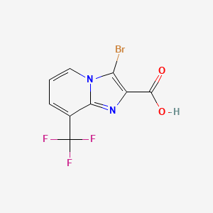 molecular formula C9H4BrF3N2O2 B1405627 3-Bromo-8-(trifluoromethyl)imidazo[1,2-a]pyridine-2-carboxylic acid CAS No. 1355171-41-3