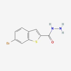 molecular formula C9H7BrN2OS B1405632 6-Bromo-1-benzothiophene-2-carbohydrazide CAS No. 1171927-47-1