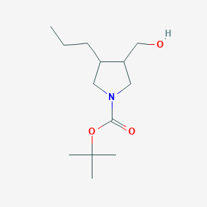 molecular formula C13H25NO3 B1405634 Tert-butyl 3-(hydroxymethyl)-4-propylpyrrolidine-1-carboxylate CAS No. 1785761-05-8