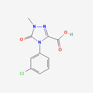 molecular formula C10H8ClN3O3 B1405635 4-(3-Chlorophenyl)-1-methyl-5-oxo-4,5-dihydro-1H-1,2,4-triazole-3-carboxylic acid CAS No. 1355170-45-4