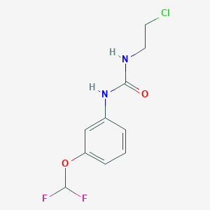 molecular formula C10H11ClF2N2O2 B1405638 N-(2-chloroethyl)-N'-[3-(difluoromethoxy)phenyl]urea CAS No. 1427460-88-5
