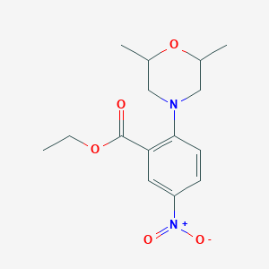 molecular formula C15H20N2O5 B1405640 Ethyl 2-(2,6-dimethylmorpholin-4-yl)-5-nitrobenzoate CAS No. 1427460-20-5
