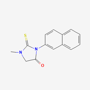 molecular formula C14H12N2OS B1405643 1-Methyl-3-(naphthalen-2-yl)-2-thioxoimidazolidin-4-one CAS No. 956587-16-9
