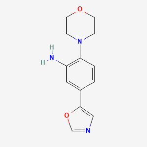 2-Morpholin-4-yl-5-(1,3-oxazol-5-yl)aniline