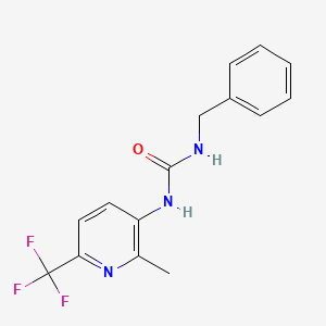 molecular formula C15H14F3N3O B1405650 N-Benzyl-N'-[2-methyl-6-(trifluoromethyl)pyridin-3-yl]urea CAS No. 1227954-87-1