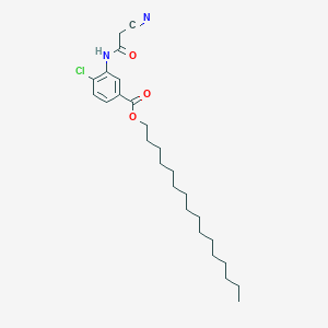 molecular formula C26H39ClN2O3 B14056528 Hexadecyl 4-chloro-3-(2-cyanoacetamido)benzoate CAS No. 189224-02-0